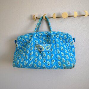 Vera Bradley Bermuda Blue Weekender Satchel